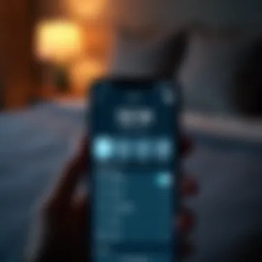 Managing Sleep Schedule with Alarms iPhone showing sleep schedule and alarm options