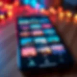 Showcasing an array of vibrant video filters on an iPhone screen