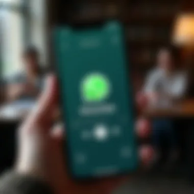 Recording audio on WhatsApp with an iPhone