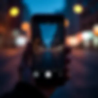 User-friendly night photography app on smartphone displaying settings