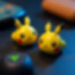 Sleek design of the Razer Pikachu earbuds showcasing vibrant colors and branding