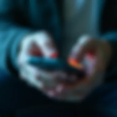 A conceptual image depicting risks associated with anonymous texting