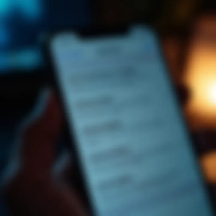 Settings menu showing software updates on an iPhone