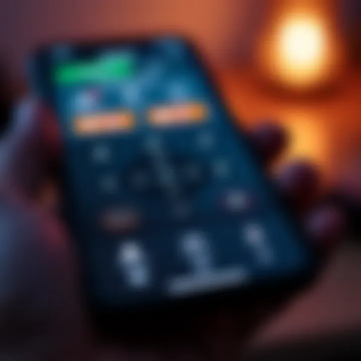 Screenshot of a remote control app on iPhone